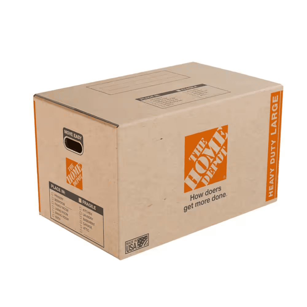 26 In. L X 16 In. W X 15 In. D Heavy-Duty Large Moving Shipping and Packing Box with Handles