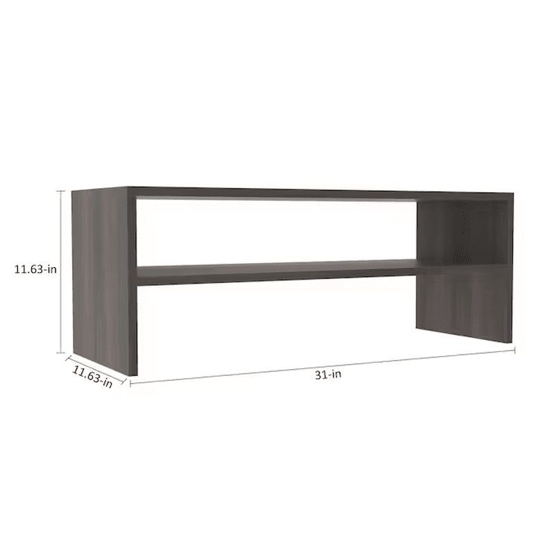 11.63-In H X 31-In W X 11.63-In D Dark Chocolate Stackable Wood Laminate Cube Organizer - Image 3