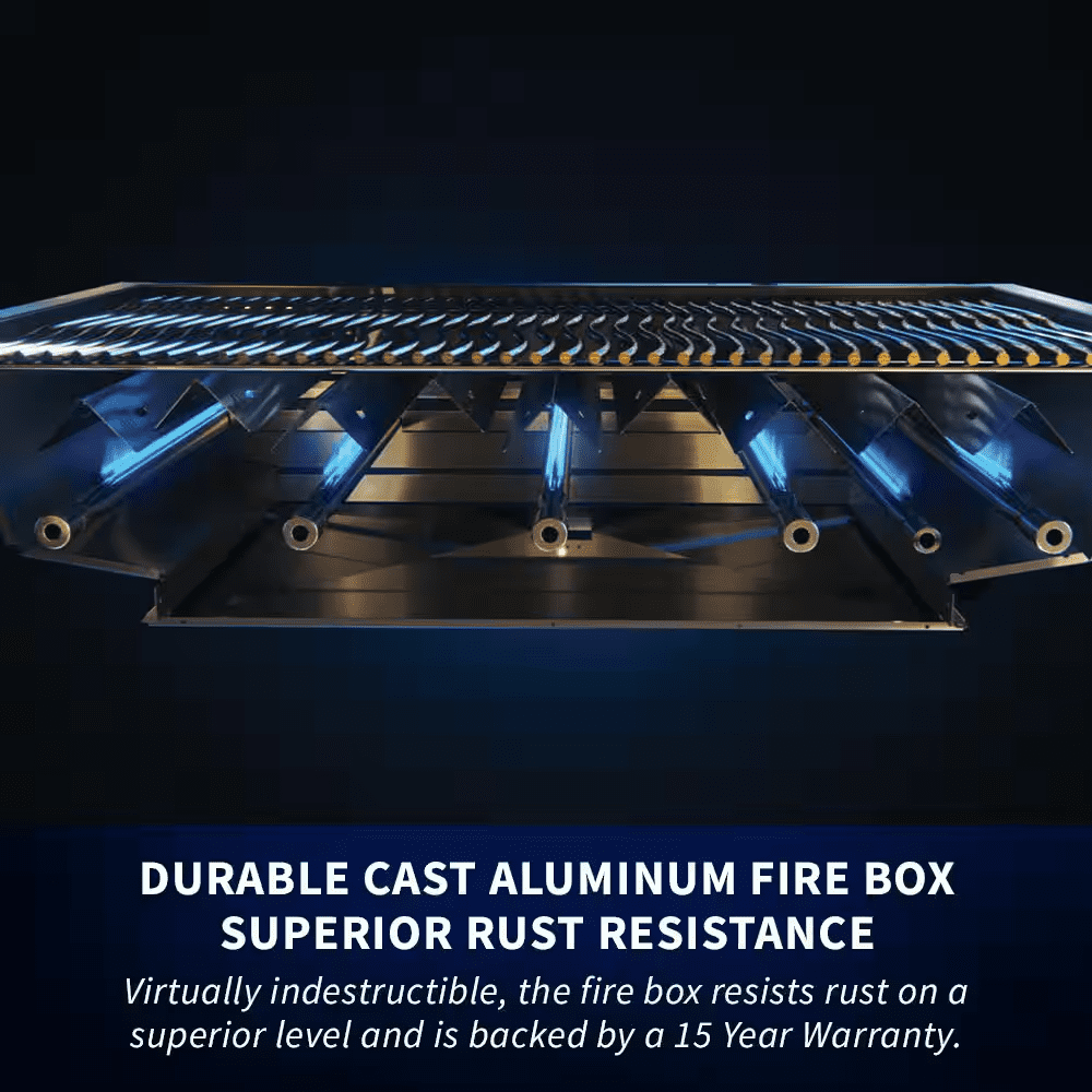 Rogue 4-Burner Propane Gas Grill in Stainless Steel with Infrared Rear and Side Burners - Image 12