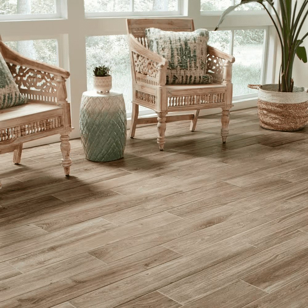 Trace Meadow 6 In. X 36 In. Golden Brown Glazed Porcelain Floor and Wall Tile (14.5 Sq. Ft./Case) - Image 3