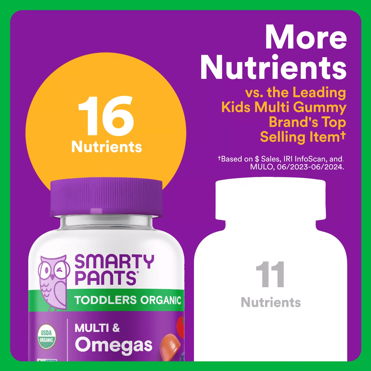 Smartypants Organic Toddler Multi & Vegetarian Omega 3 Gummy Vitamins with D3, C & B12 - 45 Ct - Image 5