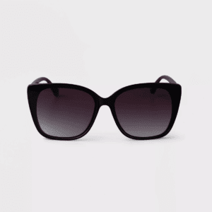 Women'S Metal Oversized Cateye  - a New Day™ Black: Maximum UV Protection, Recycled Plastic & Metal Frame