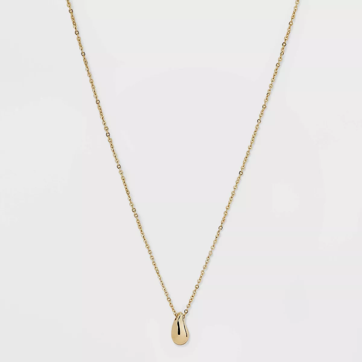 Teardrop Pendant Necklace - a New Day™ Gold: Brass Chain with Lobster Claw Clasp, 17" Length, 3" Extender