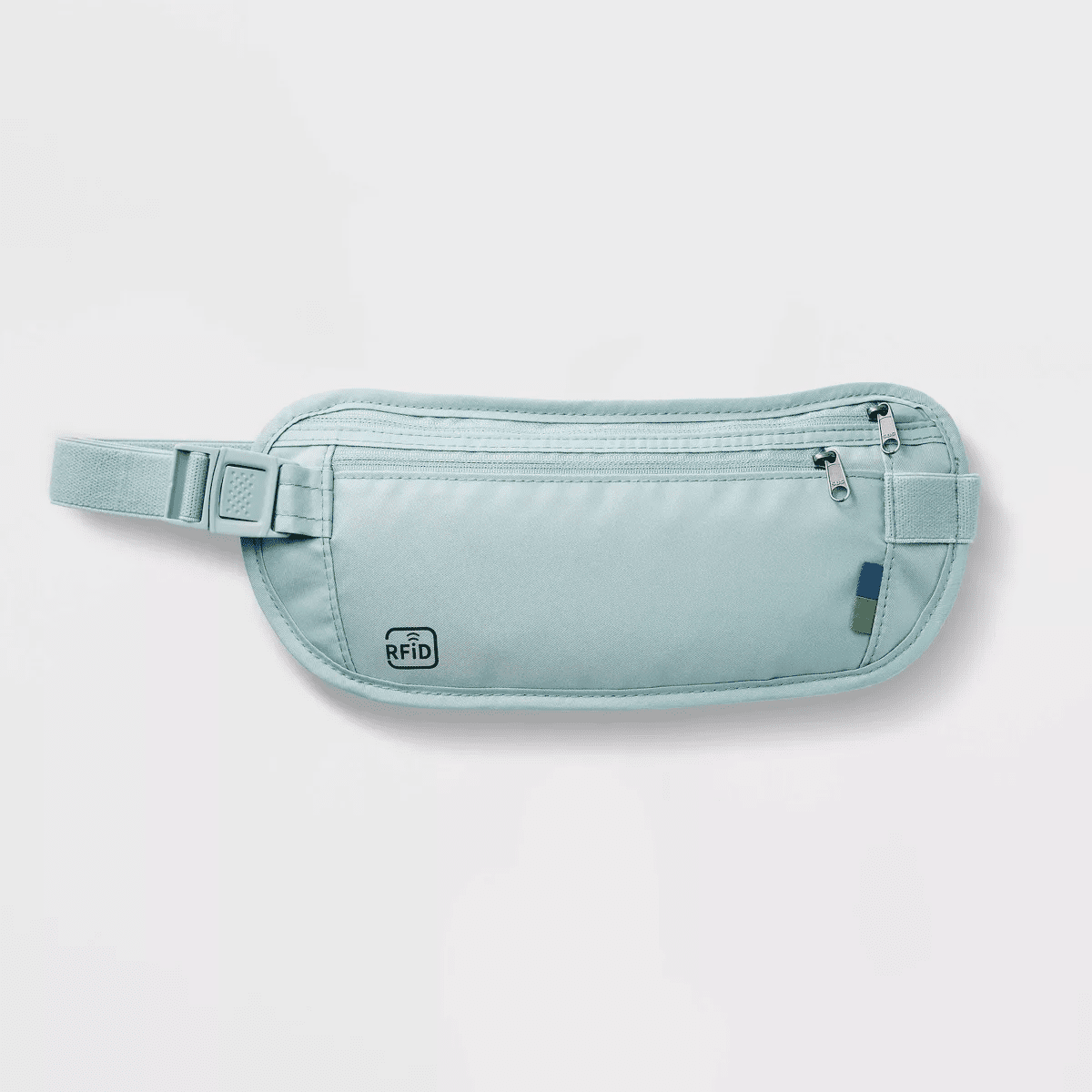 RFID Blocking Waist Pouch Puritan Gray - Open Story™: Water-Resistant Belt Bag