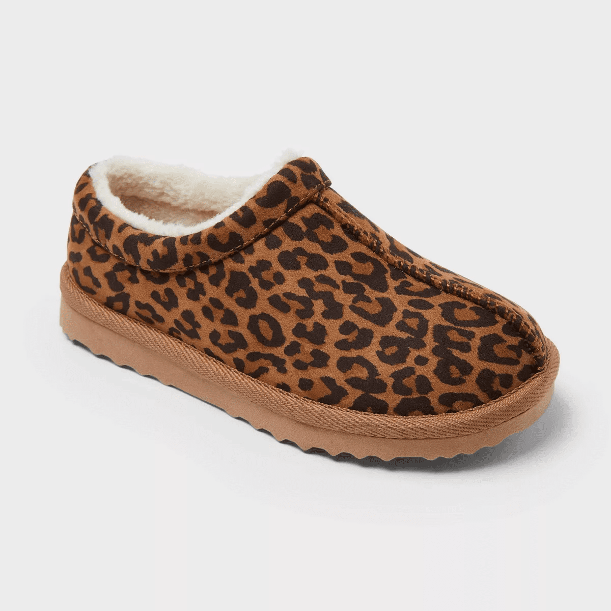 Kids' Nola Faux Suede Clog Slippers - Cat & Jack Brown - Image 6