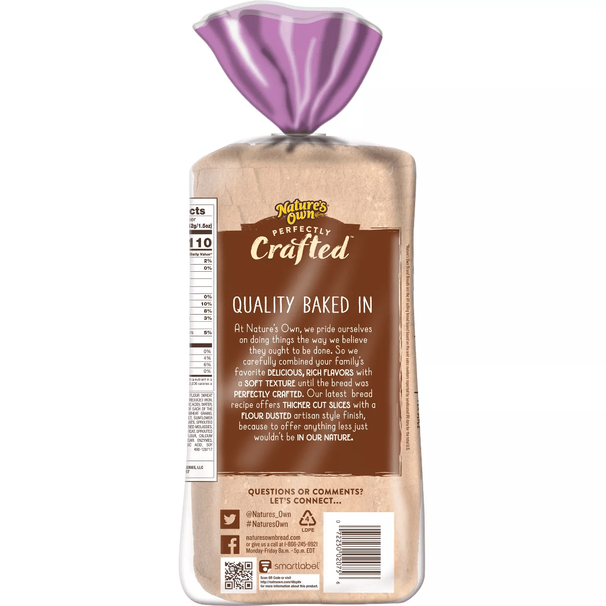 Nature'S Own Perfectly Crafted Multigrain Sandwich Bread - 22Oz - Image 9