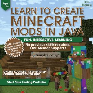 for Kids Minecraft Code Course – Minecraft Mods in Java – Premium Learn to Code Video Game Design Software for Kids Ages 11+ - Compatible with Pc/Mac