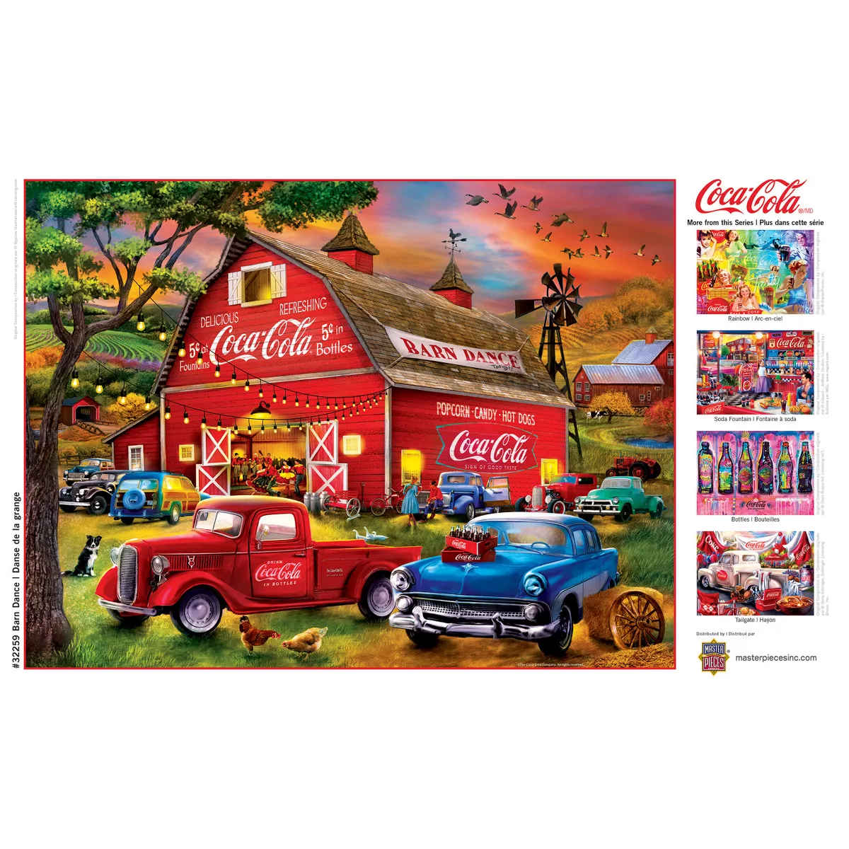 Masterpieces 300 Piece EZ Grip Puzzle - Coca-Cola Barn Dance - 18"X24" - Image 5