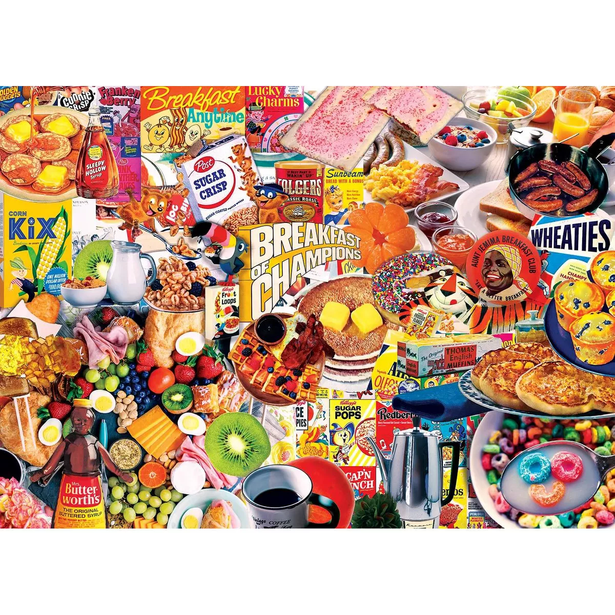 Masterpieces Inc Flashbacks Breakfast of Champions 1000 Piece Jigsaw Puzzle - Image 3