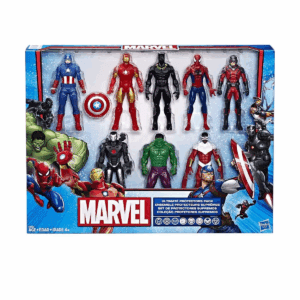 Marvel Avengers 6" Action Figures - Iron Man, Hulk, Black Panther, Captain America, Spider Man, Ant Man, War Machine & Falcon, 8 Figure Set