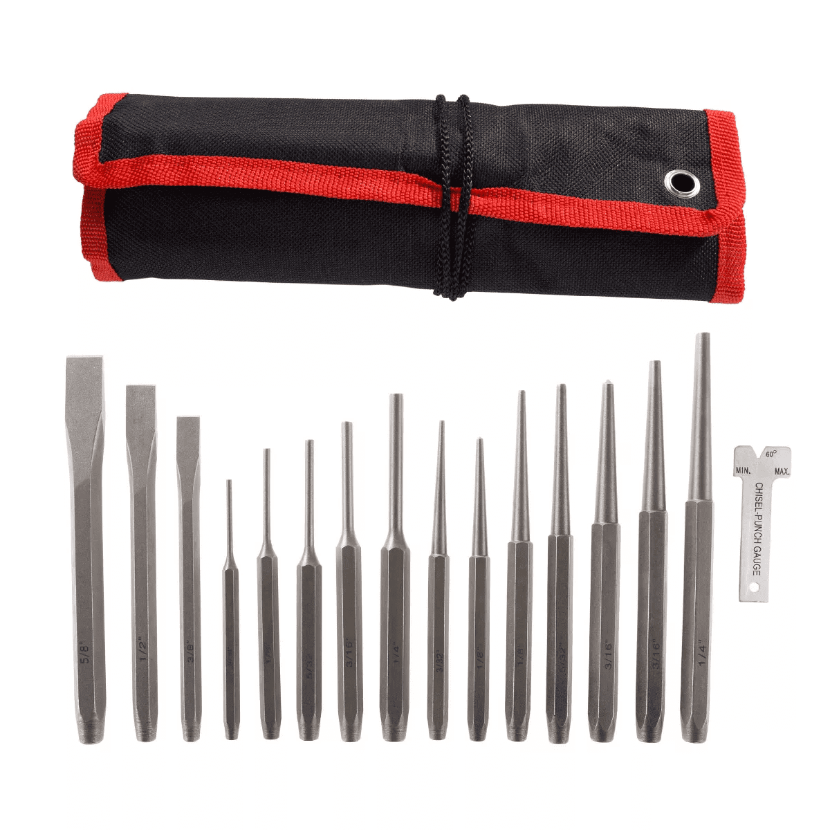 Fleming Supply Punch and Chisel Set with Storage Case - 16 Pieces - Image 4