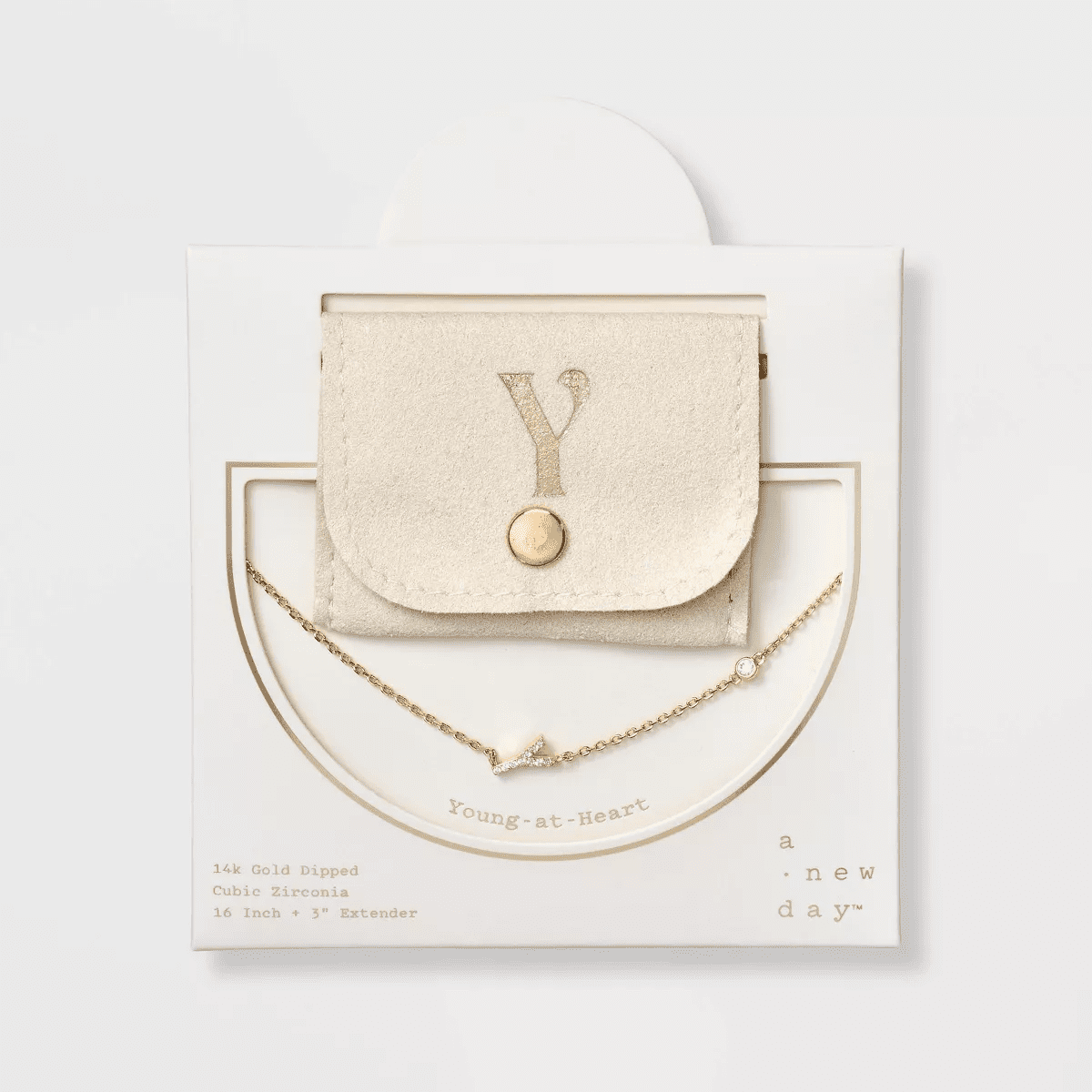 14K Gold Dipped Cubic Zirconia Initial Necklace - a New Day - Image 27