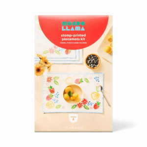 4Ct Stamp-Printed Placemats Craft Kit - Mondo Llama™