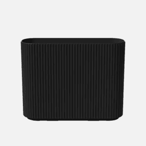 Demi Span Extra Large Black Plastic-Stone Rectangular Planter with Drainage Holes (10.25 In. L X 36 In. W X 28.25 In. H)