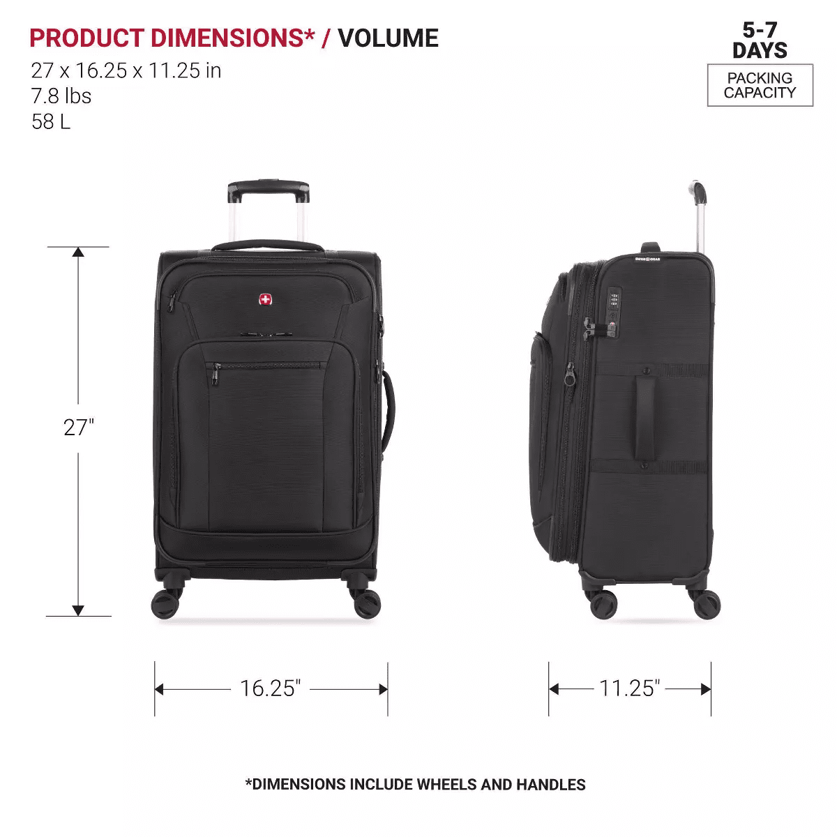 SWISSGEAR Zurich Softside Medium Checked Suitcase - Image 7