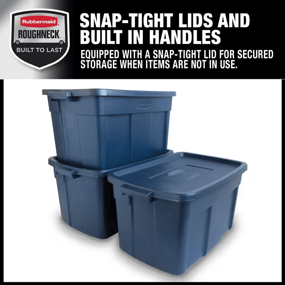 31 Gal. Storage Tote Box in Dark Indigo Metallic (3-Pack) - Image 5