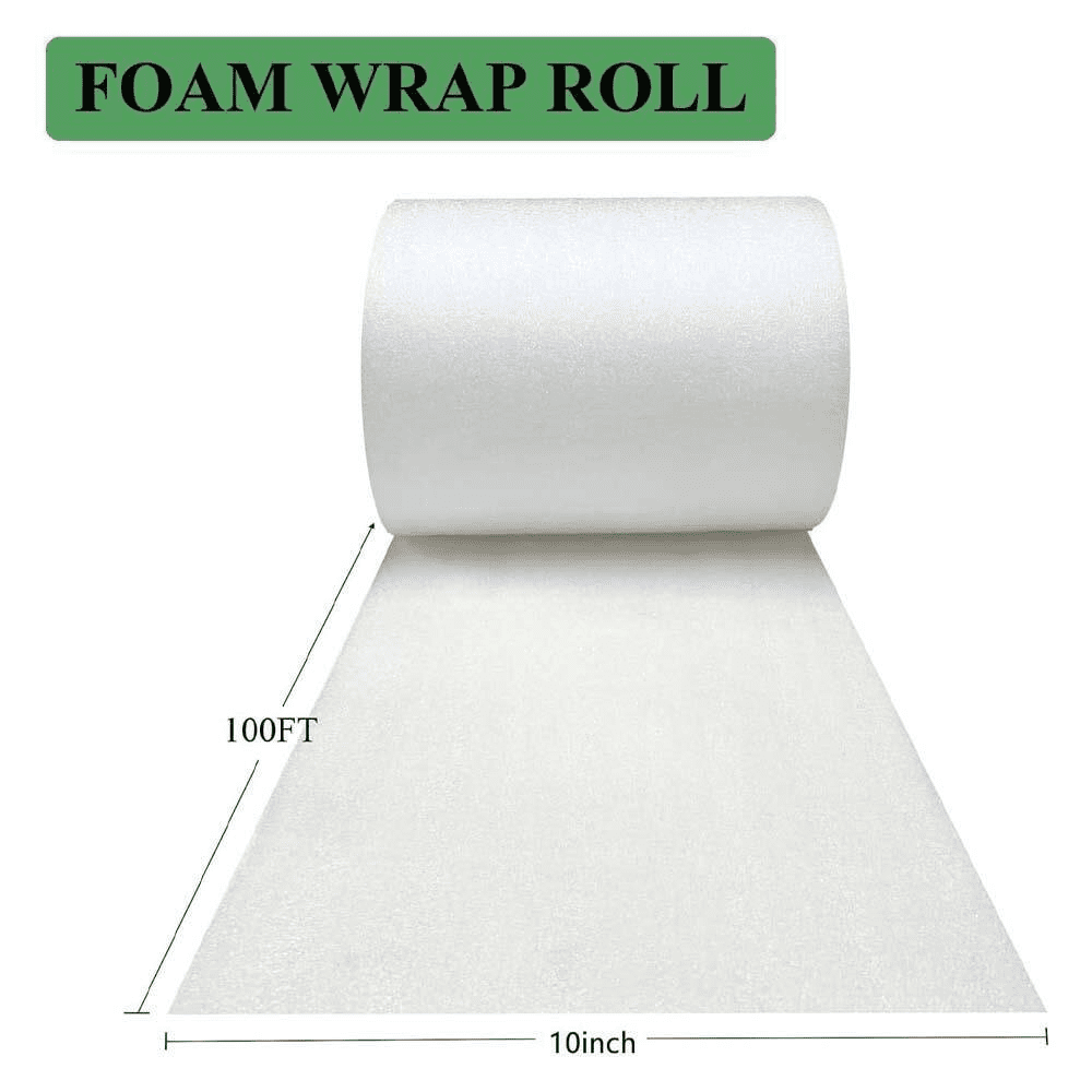 10 In. X 100 Ft. Cushion Foam Roll Lightweight Durable Protective Wrap for Moving Supplies and Fragile Items - Image 2