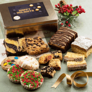 s Christmas Deluxe Grand Tin with Treats- Unique New Year Holiday Gift