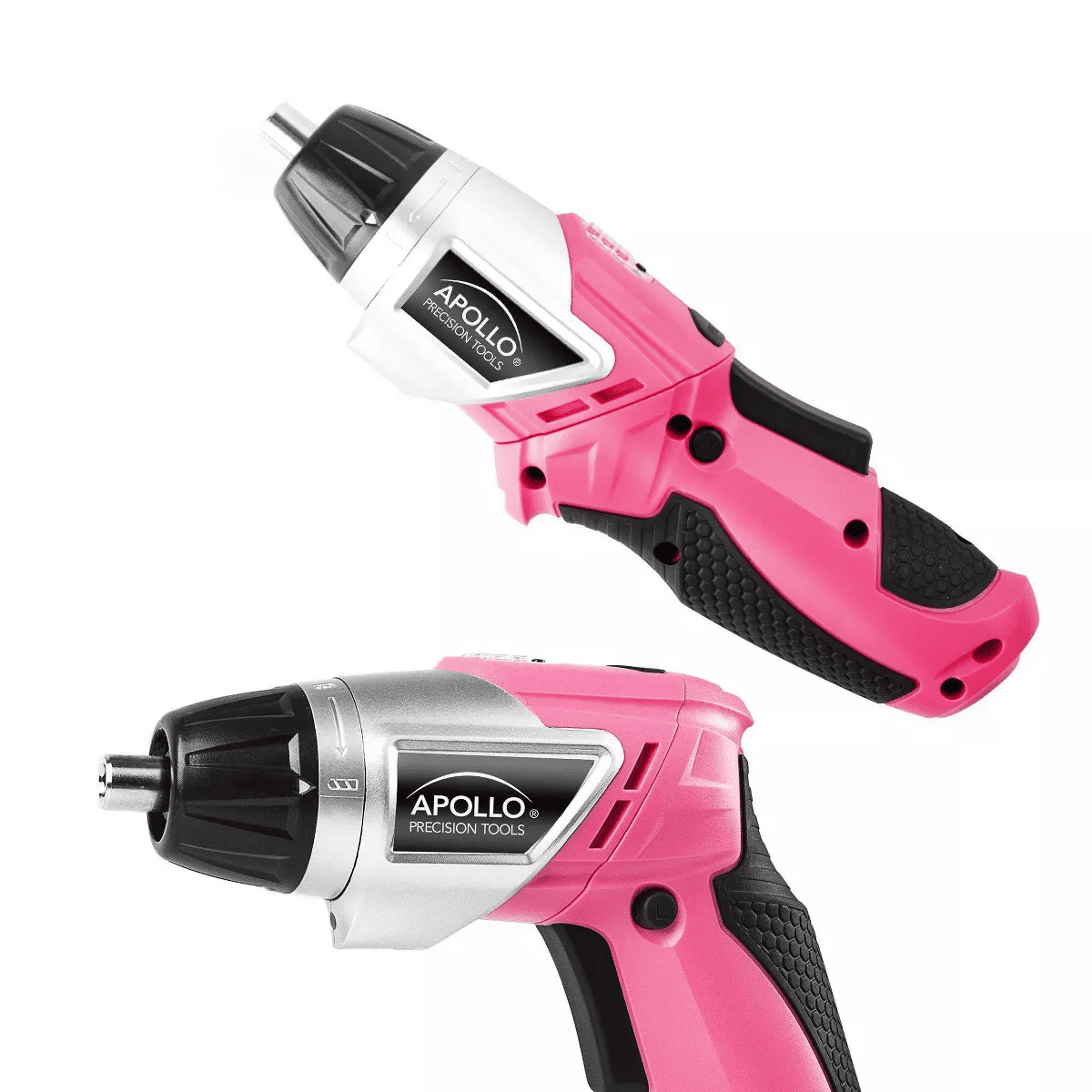 Apollo Tools DT4944P 3.6 Volt Rechargeable Screwdriver with 45Pc Accessory Set Pink: Hand Drill Tool Kit, Lithium Ion Battery - Image 3