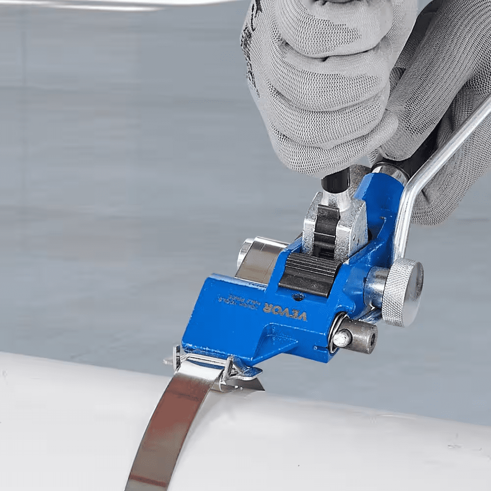 Banding Strapping Kit with Strapping Tensioner Tool, 100 Ft. Steel Strapping Belt, 100 Metal Seals for Packing - Image 9