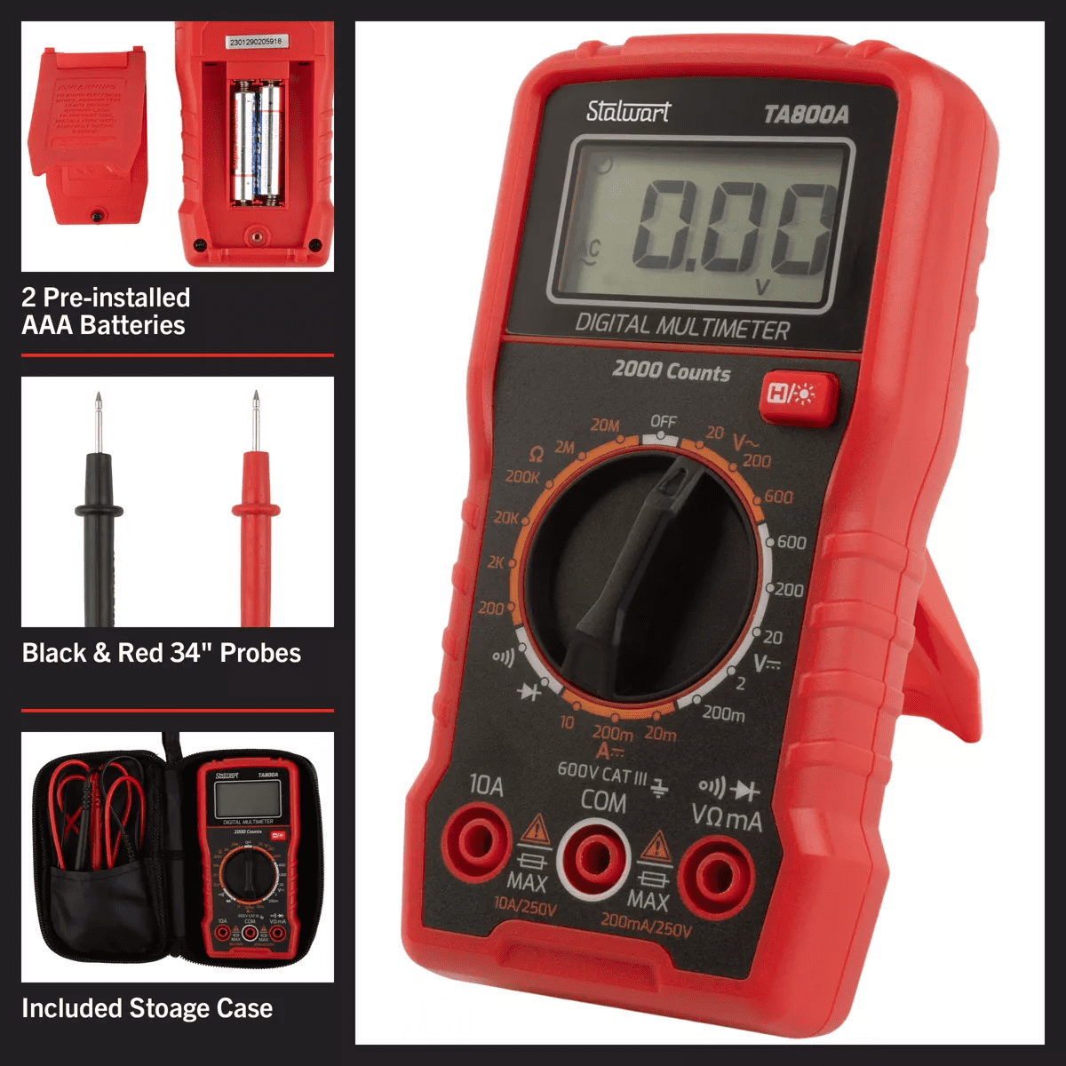 Stalwart Digital Multimeter Voltage Tester - Image 3