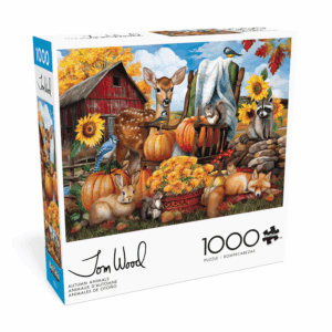 Country Life Autumn Animals 1000-Piece 26.75 X 19.75-Inch Interlocking Jigsaw Puzzle for Adults Ages 14+
