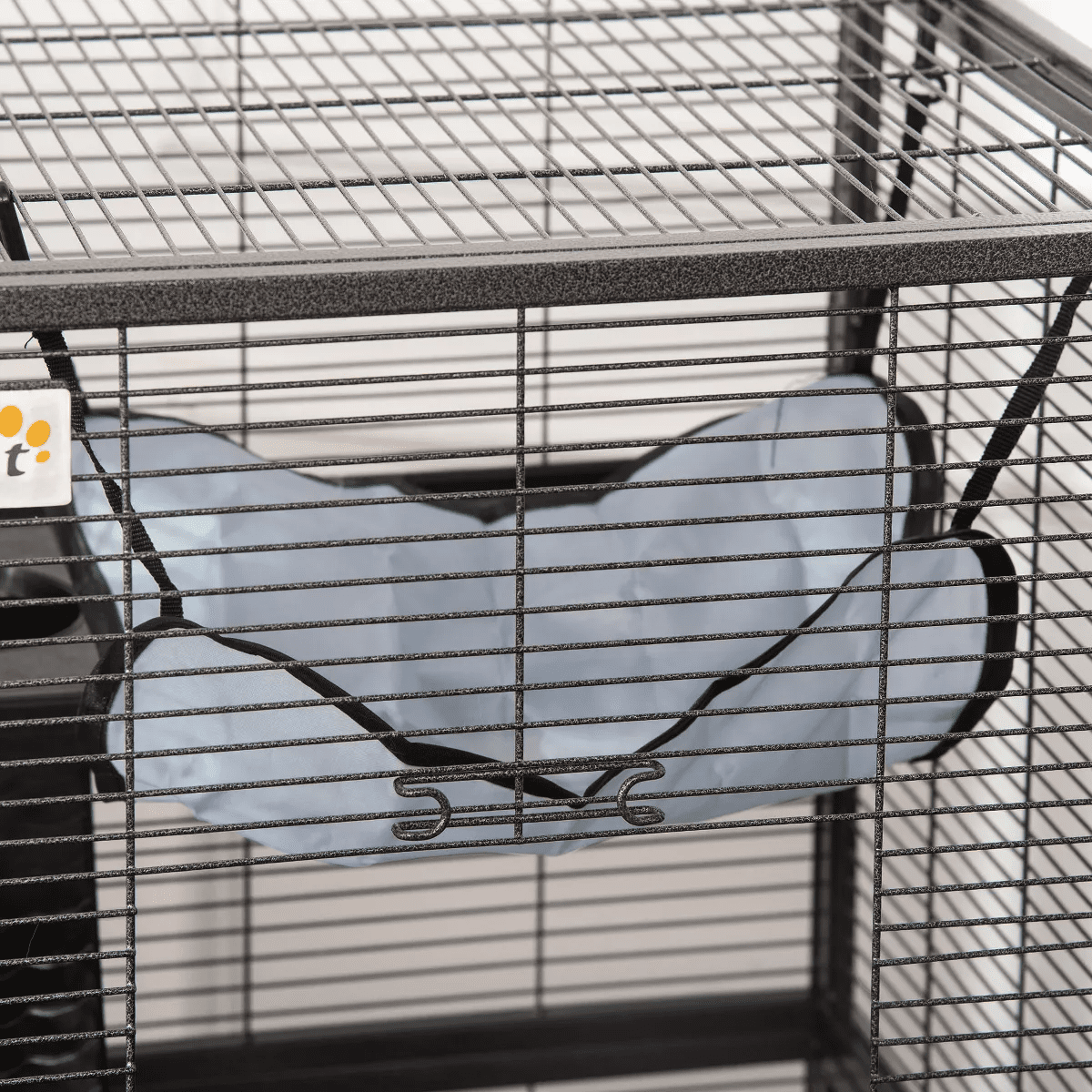 Pawhut Small Animal Cage Ferret Cage Large Chinchilla Cage Hammock Accessory Heavy-Duty Steel Wire Small Animal Habitat with Tray - Image 6