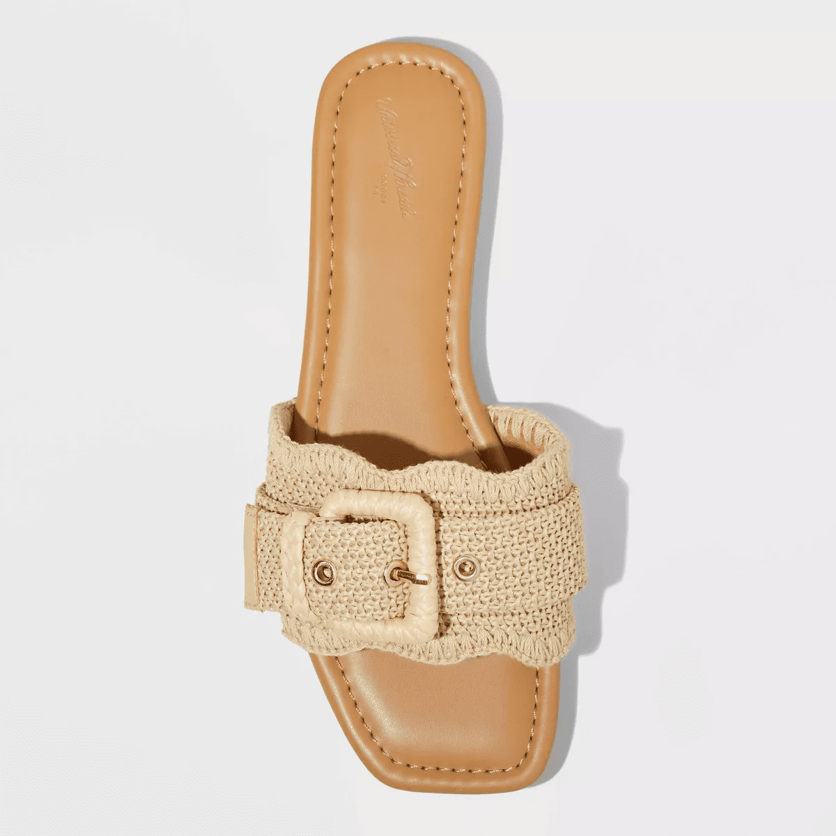 Women'S Linda Raffia Buckle Slide Sandals - Universal Thread™ Tan - Image 3