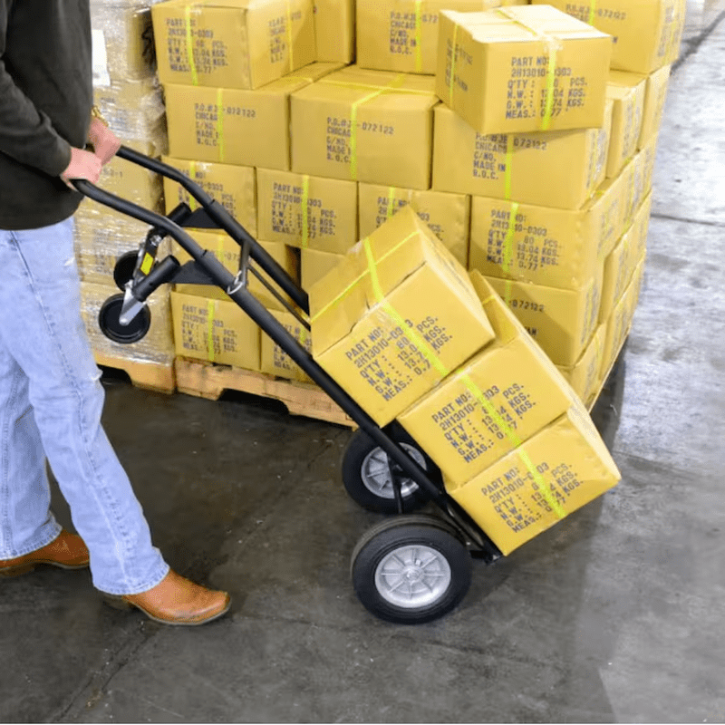 600-Lbs. Capacity 4 -Wheel Black Steel Convertible Hand Truck - Image 7