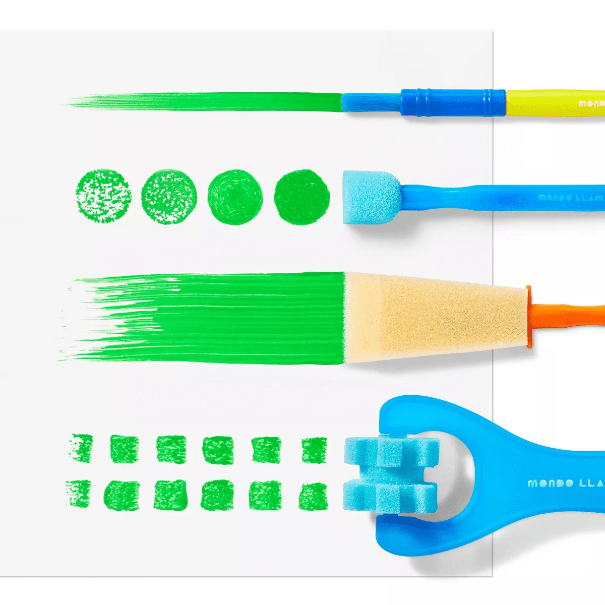 25Pc Mixed Media Tools Set - Mondo Llama™: Artist Paint Brushes & Applicators, Nylon & Wood, Multicolor, 7" Length - Image 3