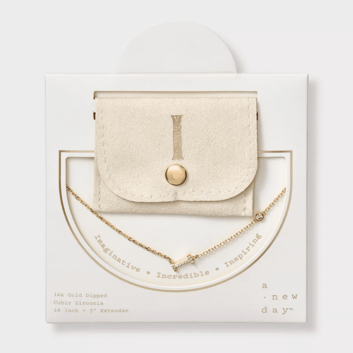 14K Gold Dipped Cubic Zirconia Initial Necklace - a New Day - Image 11