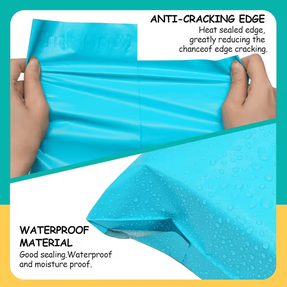 19 X 24 In. Teal Poly Mailers Extra Large Shipping Bags Self Seal Adhesive Waterproof Tear Proof Envelopes 50 Pack - Image 4