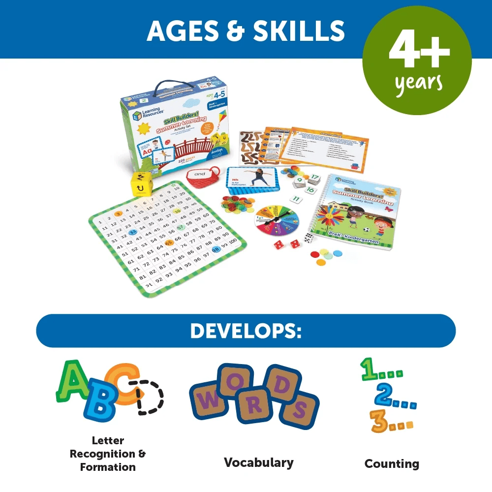 Skill Builders! Summer Learning Activity Set - Math Games, Preschool Learning Toys for Kids Ages 4+ - Image 4