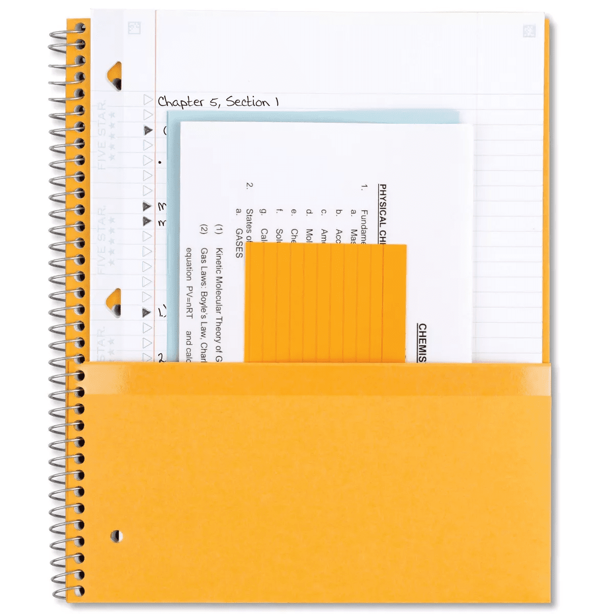 Five Star 1 Subject 100Pg College Ruled Spiral Notebook (Colors May Vary): School Supplies, Perforated, 3 Hole Punched - Image 4