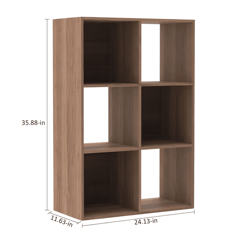 35.88-In H X 24.13-In W X 11.63-In D Rye Stackable Wood Laminate 6 Cube Organizer - Image 4