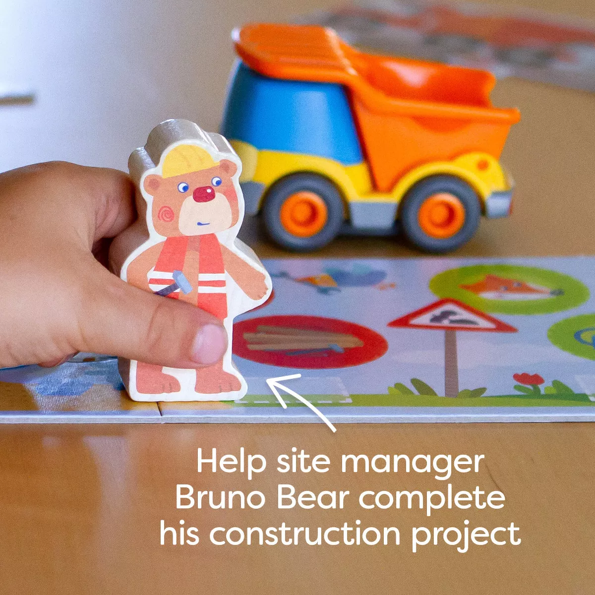HABA My Very First Games Building Site, a Cooperative Learning Kids Game, Toddler Learning Activities & Games for 2+ Year Olds with Included Toy Truck - Image 8