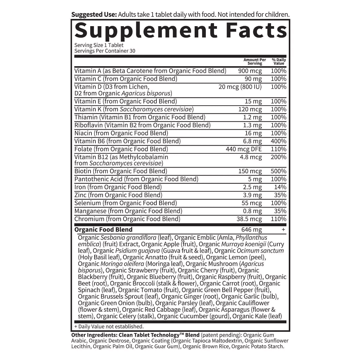 Garden of Life Organic Women'S Daily Vegan Multivitamin Tablets - 30Ct - Image 4