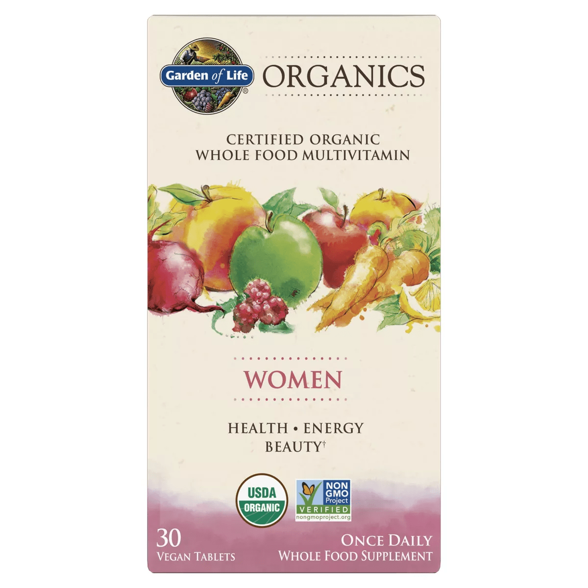 Garden of Life Organic Women'S Daily Vegan Multivitamin Tablets - 30Ct