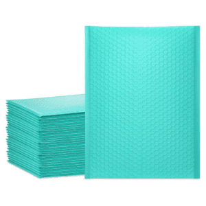 10.5 X 16 In. Poly Bubble Mailers Teal 25 Pack Padded Envelopes Opaque Self Seal Waterproof Shipping Bags