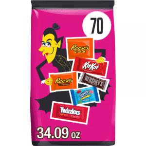 HERSHEY'S Chocolate and Sweets Assorted Halloween  Variety Bag - 34.09Oz/70Pc