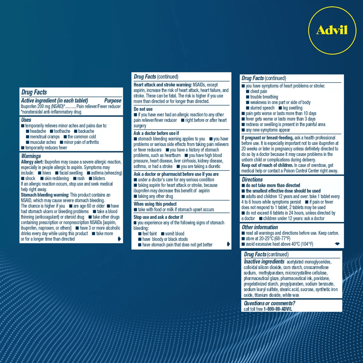 Advil Pain Reliever/Fever Reducer Tablets - Ibuprofen (NSAID) - Image 14