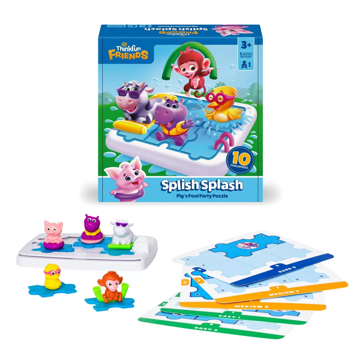 Thinkfun Friends - Splishsplash Pig'S Pool Party Puzzle Game: Creative Thinking, Problem Solving, Solo Board Game - Image 10