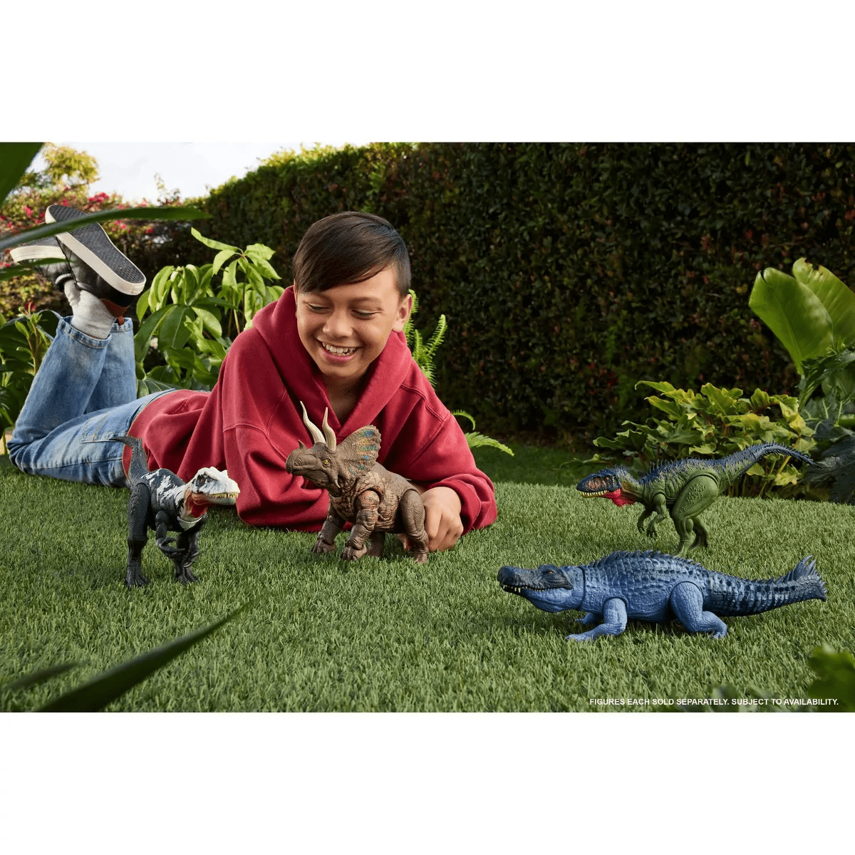 Jurassic World Rebirth Gigantic Thrashers Purussaurus Dinosaur Figure Toy, Tail Activated Attack - Image 2