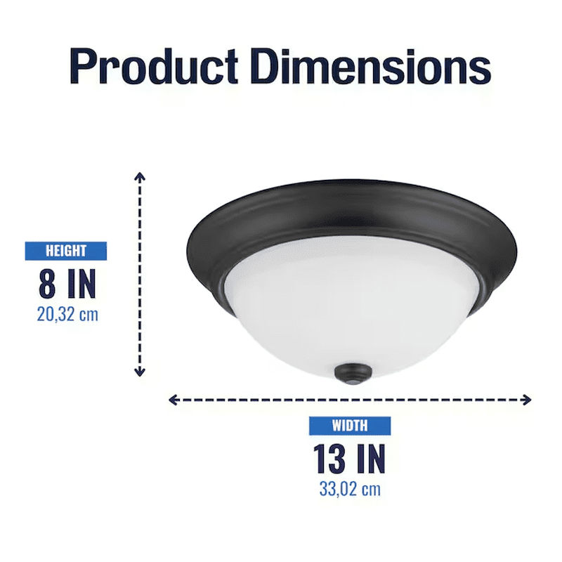 2 -Light 13-In Gloss Bronze Flush Mount Light 2 -Pack - Image 8