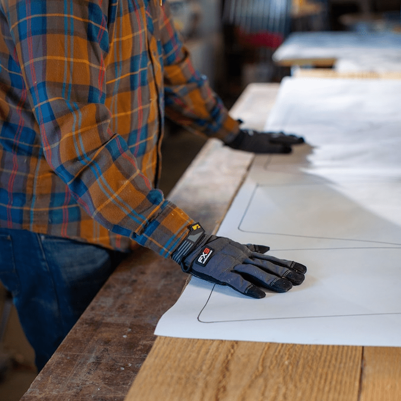 Large Gray Synthetic Leather Utility Gloves 1 -Pairs - Image 5