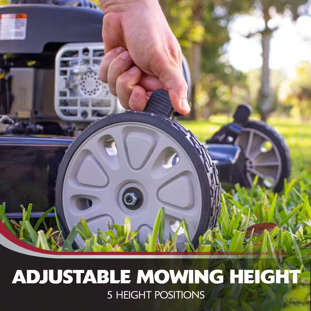 20 In. 125 Cc Briggs & Stratton Walk behind Gas Push Lawn Mower with 4 Wheel Height Adjustment and Prime 'N Pull Start - Image 9