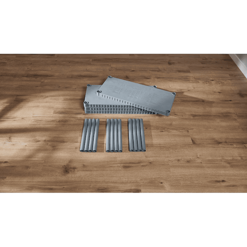 4 -Tier Gray Plastic Utility Shelving Unit with Solid Shelves ( 34.75-In W X 15.06-In D X 52.625-In H ) - Image 2