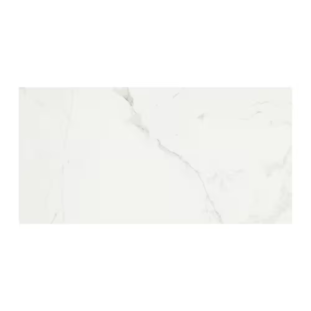 Carrara White Marble Look Polished Porcelain Tile, 12 In. X 24 In. Floor and Wall (16 Sq. Ft. /Case) - Image 8