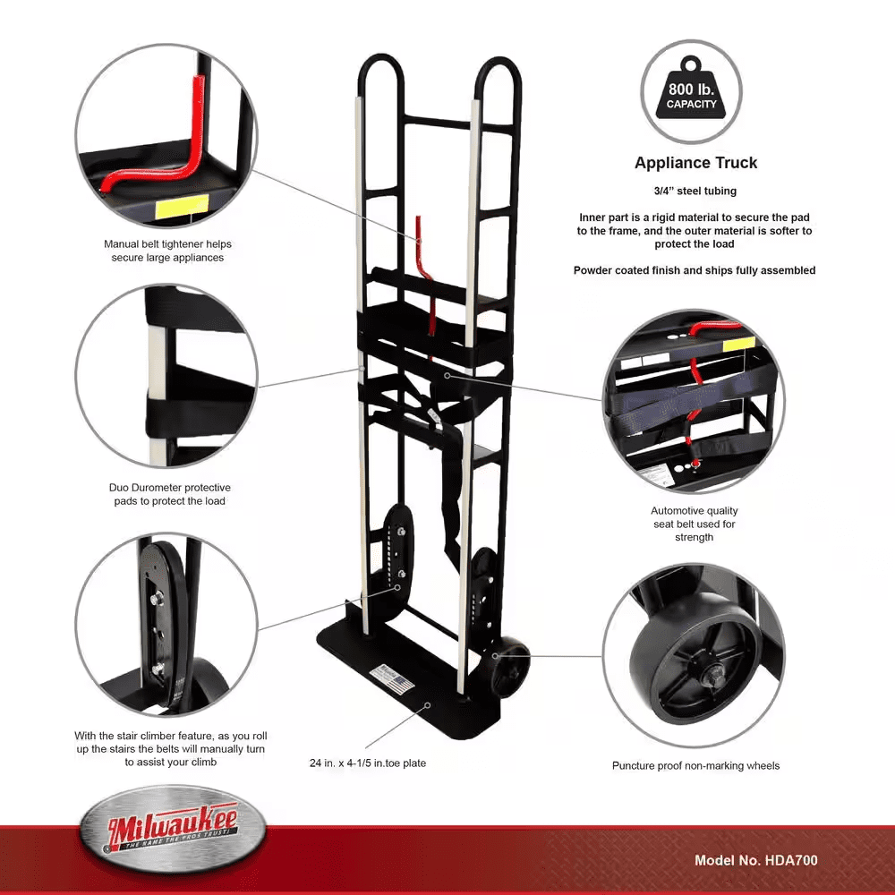 800 Lb. Capacity Appliance Hand Truck - Image 2