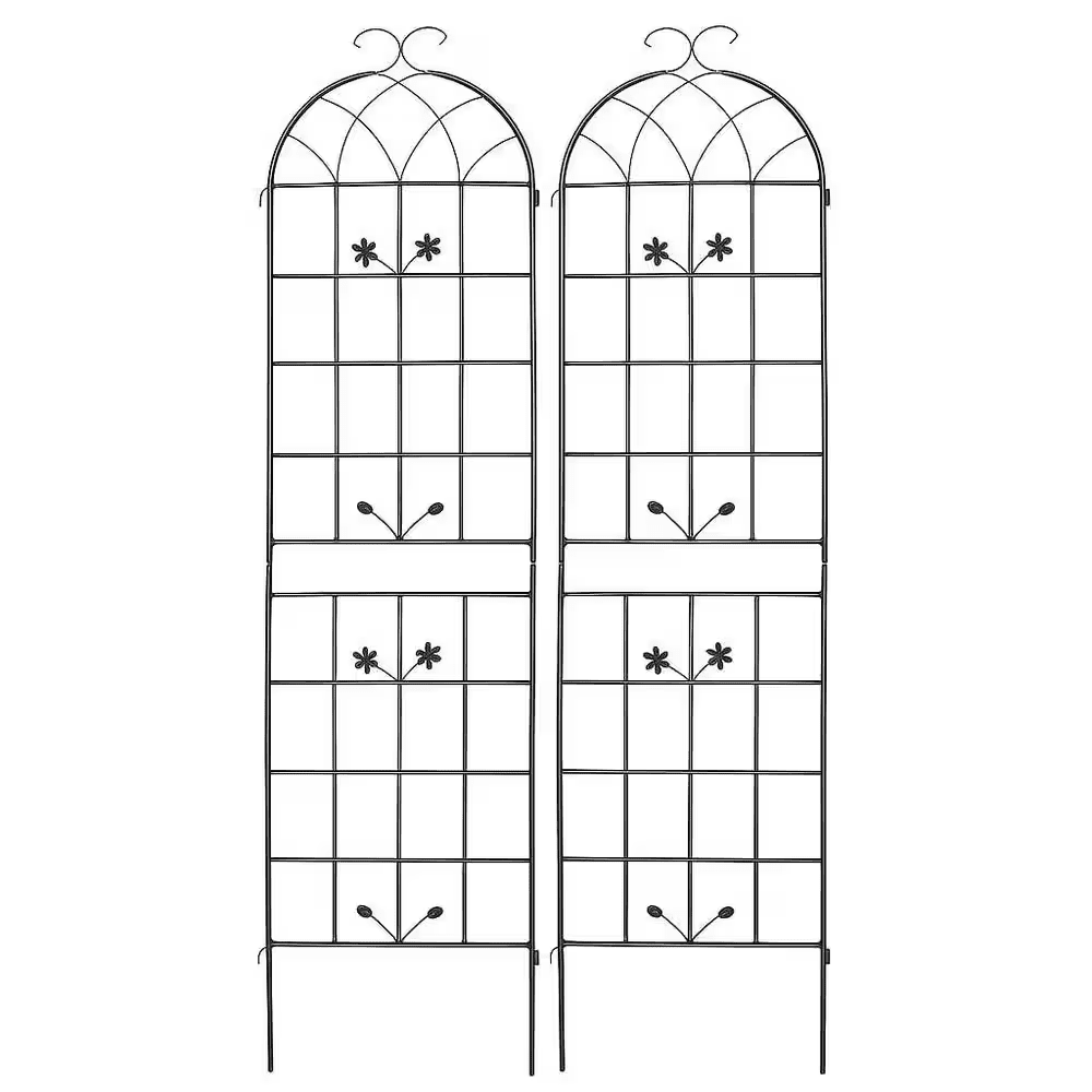 2-Pack Metal Garden Trellis-71" Tall Plant Supports for Climbing Vines, Garden Panels for Pots, Fences & Flower Beds